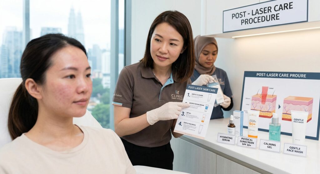 Post-laser care procedure