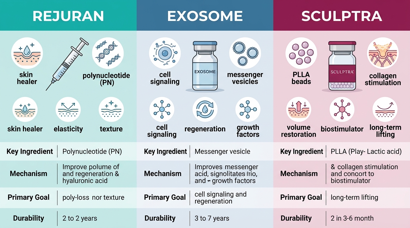common skin booster comparison chart